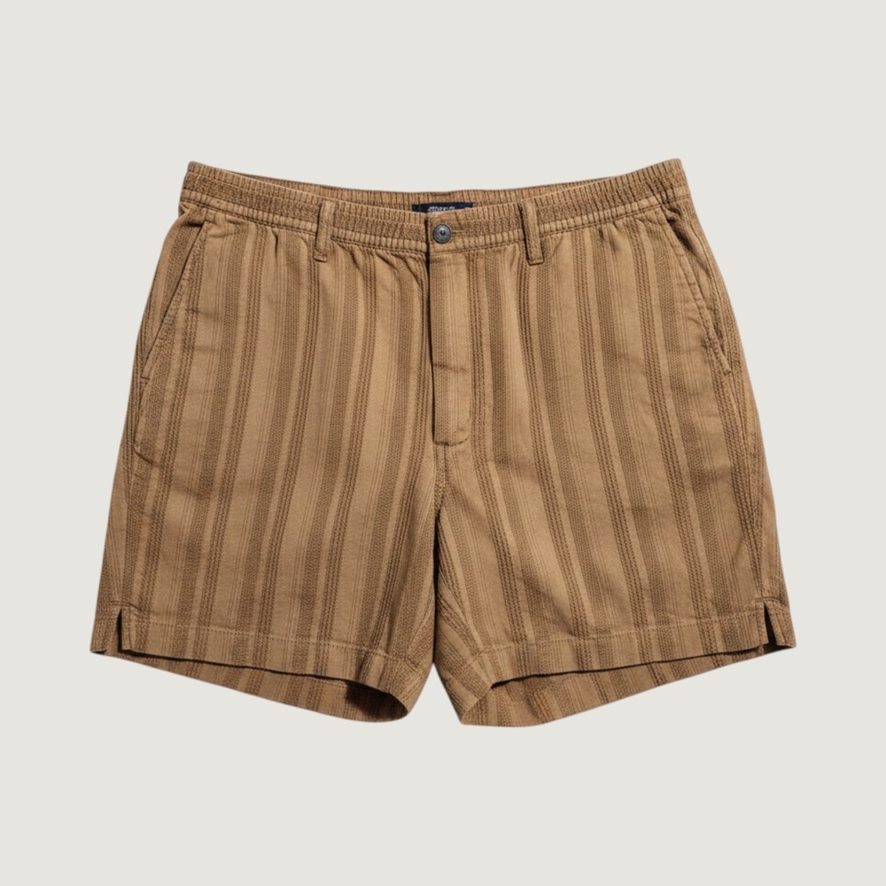 Goodfellow & Co Pull-On Shorts Textured Stripe XL Brown